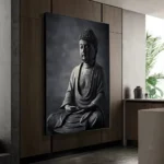 Tableau Bouddha noir pour décoration intérieure