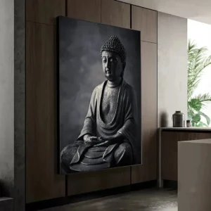 Tableau Bouddha noir pour décoration intérieure