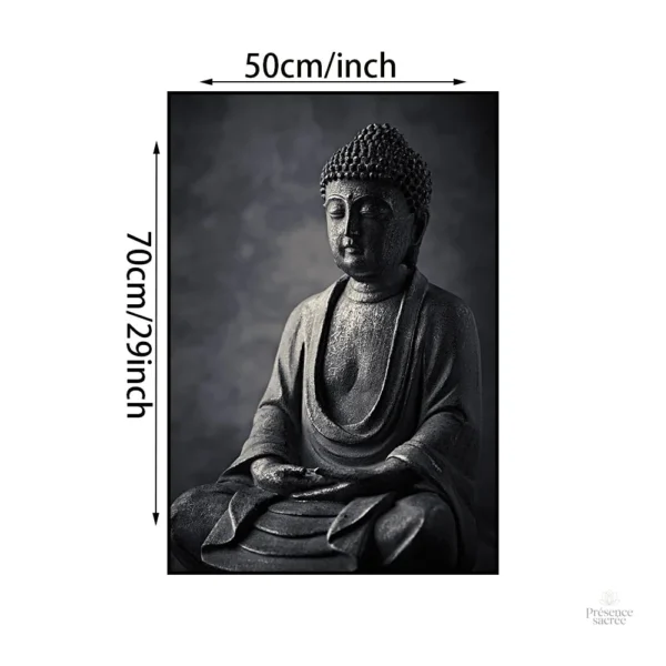 Tableau Bouddha noir pour ambiance apaisante