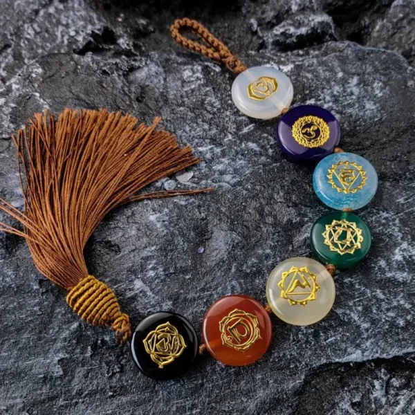 Amulette Bouddhiste représentant les 7 Chakras