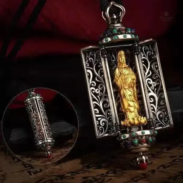 Amulette traditionnelle avec image de Bouddha