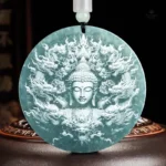 Amulette en bleu, tradition bouddhiste