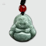 Amulette Bouddha en Jade Vert, symbole de paix et de sagesse