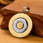 Accessoire bouddhiste rond en or