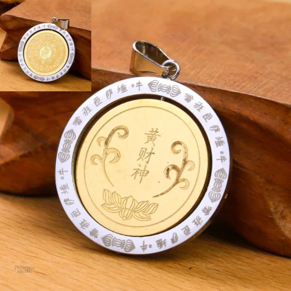 Amulette en or pour la méditation