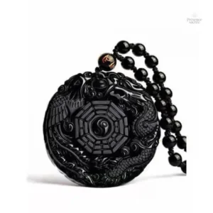Accessoire spirituel Ying Yang noir pour la paix intérieure