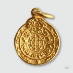 Amulette tibétaine Kalachakra en plaqué or