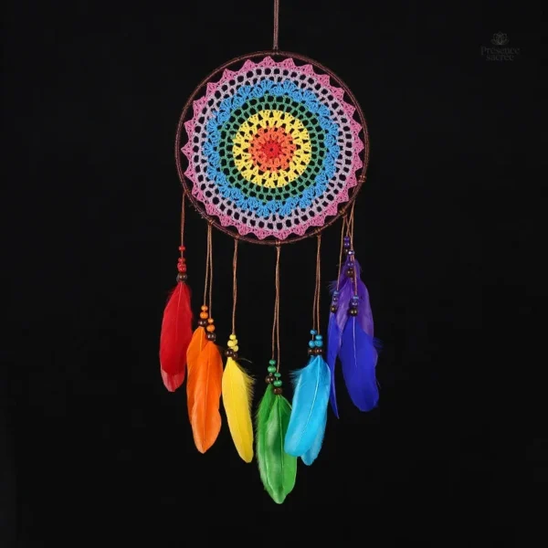 Attrape rêve 7 chakras aux couleurs apaisantes