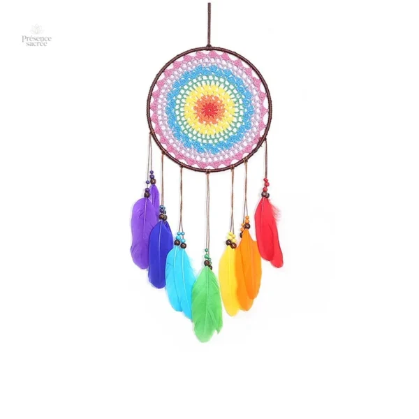 Attrape rêve spirituel inspiré des chakras