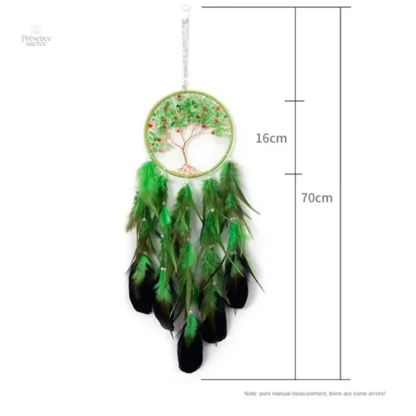 Attrape-rêve vert, symbole de protection et de rêves doux