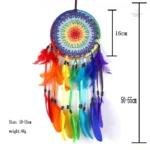 Attrape-rêve coloré représentant l'énergie des chakras