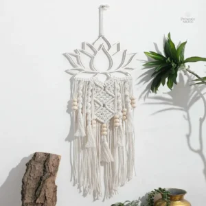 Attrape-rêve Fleur de Lotus en macramé