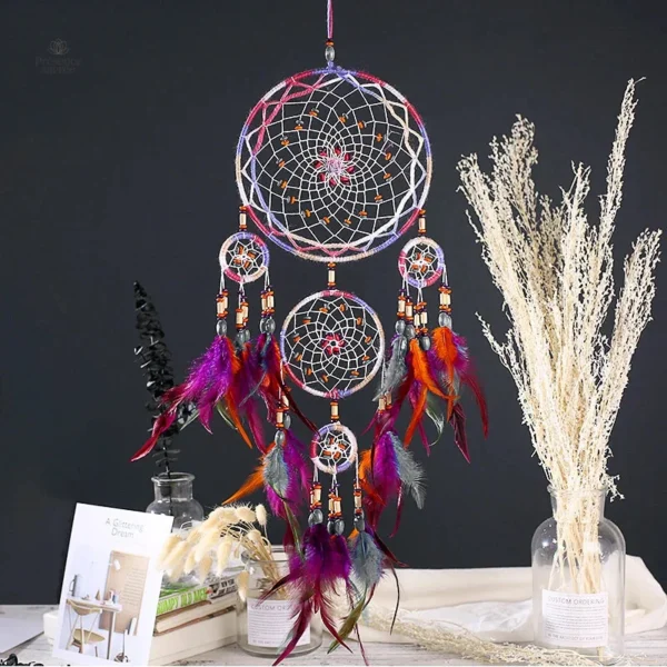 Attrape-rêve indien traditionnel, artisanat culturel