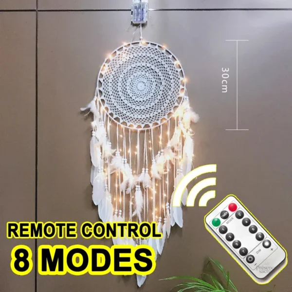 Capteur de rêves avec lueur LED, apaisant