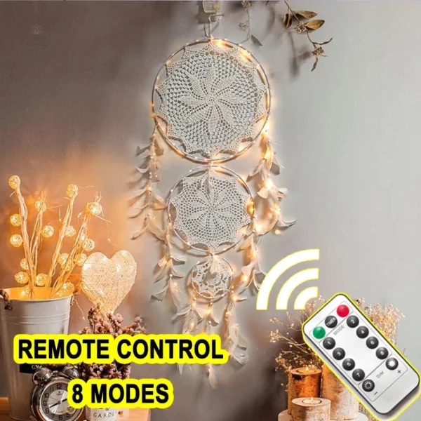 Attrape-rêve LED, capteur de rêves lumineux - vue 9
