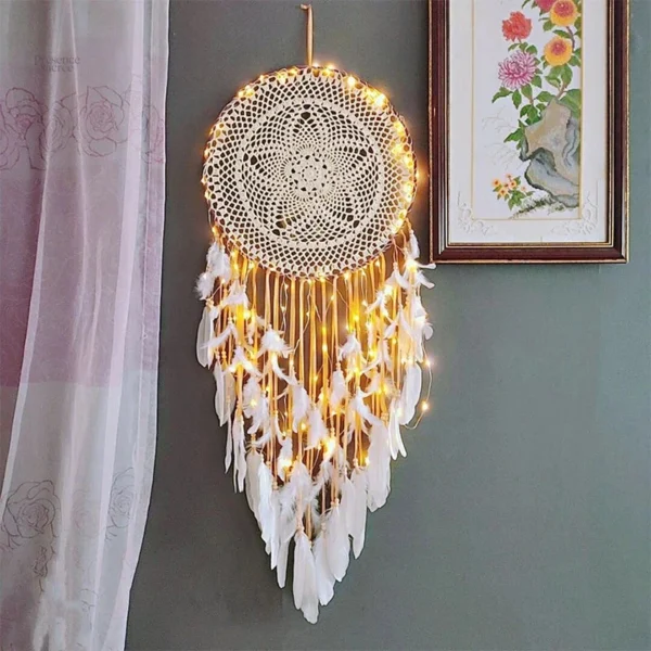 Attrape-rêve lumineux, accessoire de chambre unique