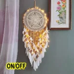 Attrape-rêve avec lumière, symbole de protection