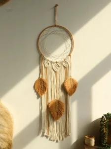 Capteur de rêves en macramé design lotus