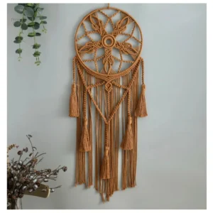 Attrape rêve en macramé, décoration murale artisanale