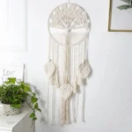 Attrape-rêve macramé arbre de vie en décoration murale