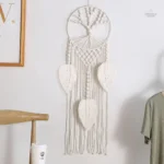 Capteur de rêves macramé, design élégant arbre de vie