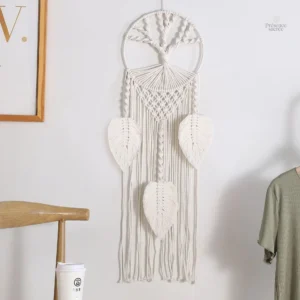 Capteur de rêves macramé, design élégant arbre de vie