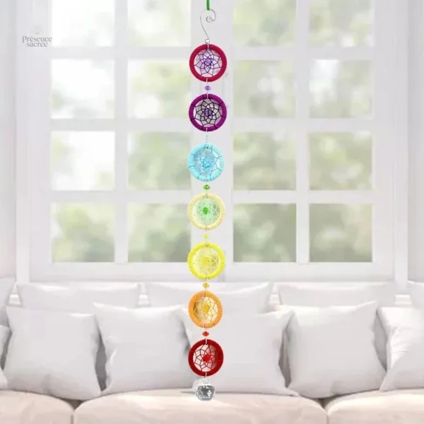 Attrape-rêve à sept couleurs pour l'harmonie intérieure