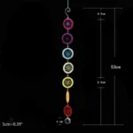 Accessoire spirituel représentant les chakras colorés
