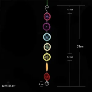 Accessoire spirituel représentant les chakras colorés