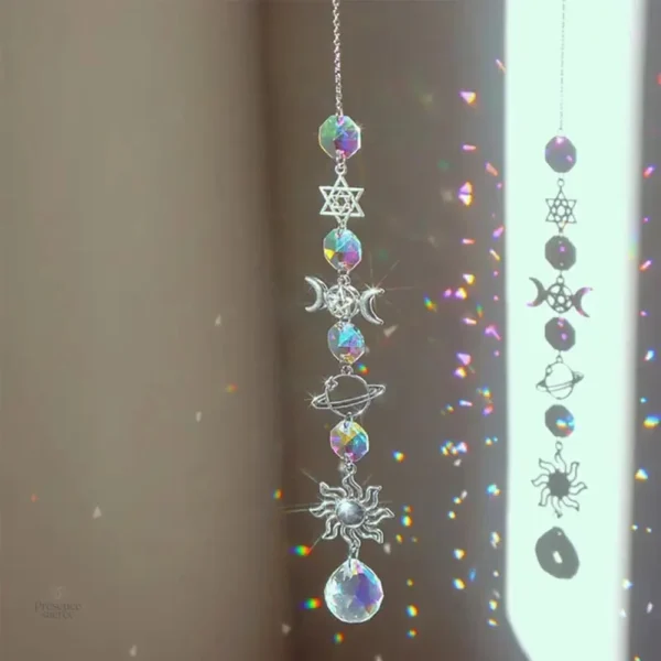 Cristal décoratif pour capteur de soleil avec éclats lumineux