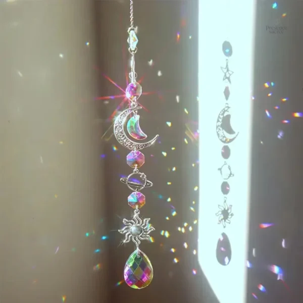 Attrape lumière en cristal pour une ambiance sereine intérieure