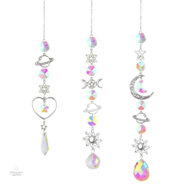 Design élégant d'attrape soleil en cristal scintillant