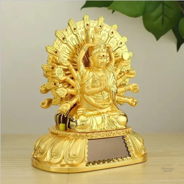 Moulin à prière tibétain, design inspiré d'Avalokitesvara