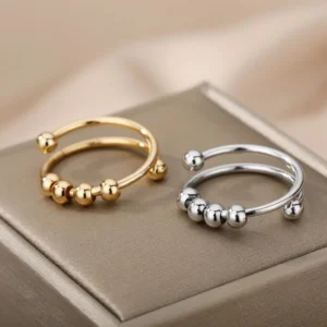 Bague relaxante pour femme, style bouddhiste