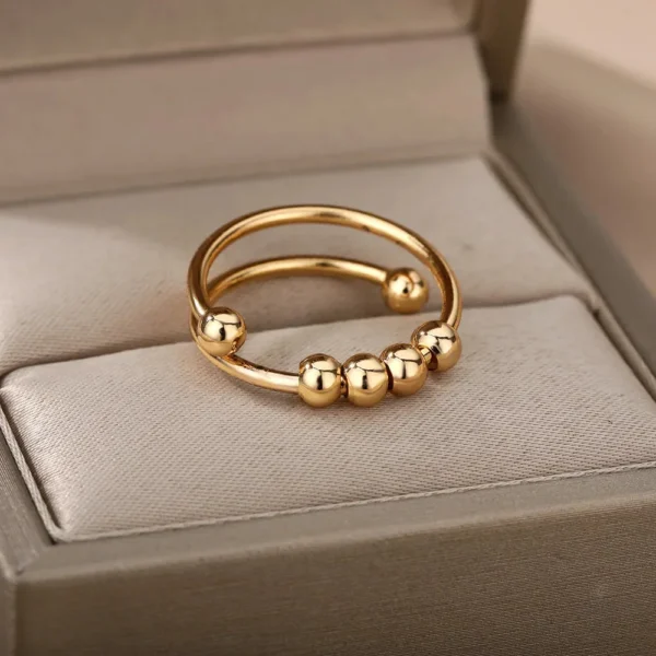 Bague anti-stress femme, symbole de sérénité