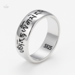 Bague Argent Tibet bouddhiste élégante