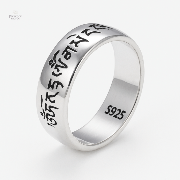Bague Argent Tibet bouddhiste élégante