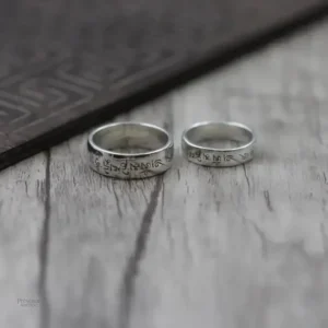 Bague tibétaine en argent, symbole de spiritualité