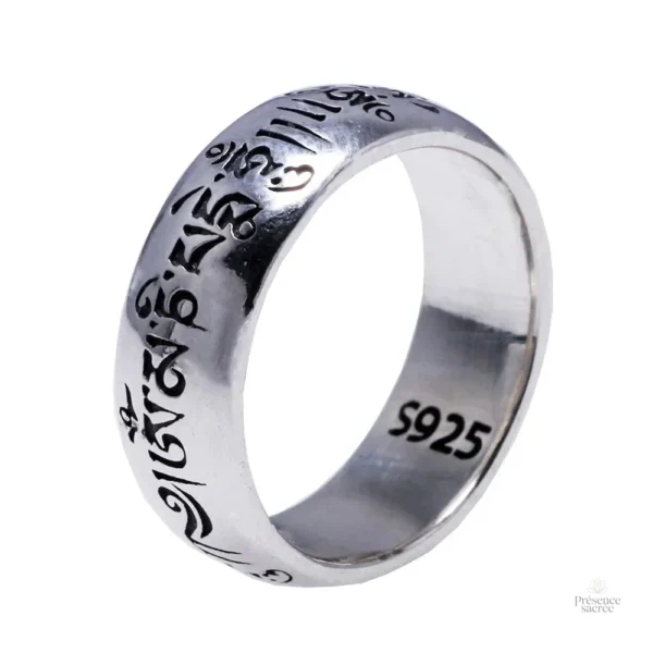 Bague argent Tibet, design traditionnel et raffiné