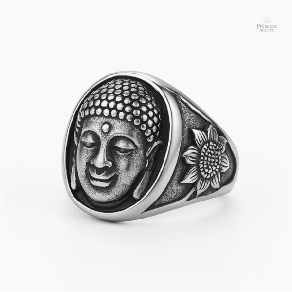 Bague Bouddha en argent