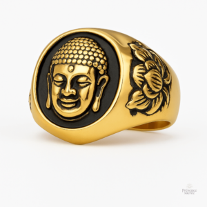 Bague argent avec motif Bouddha
