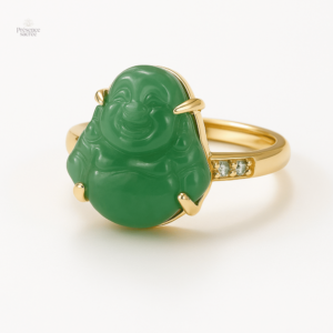Bague Bouddha en jade authentique