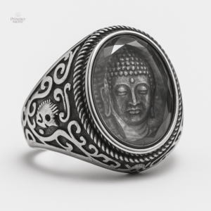 Bague Bouddha en argent thaïlandais