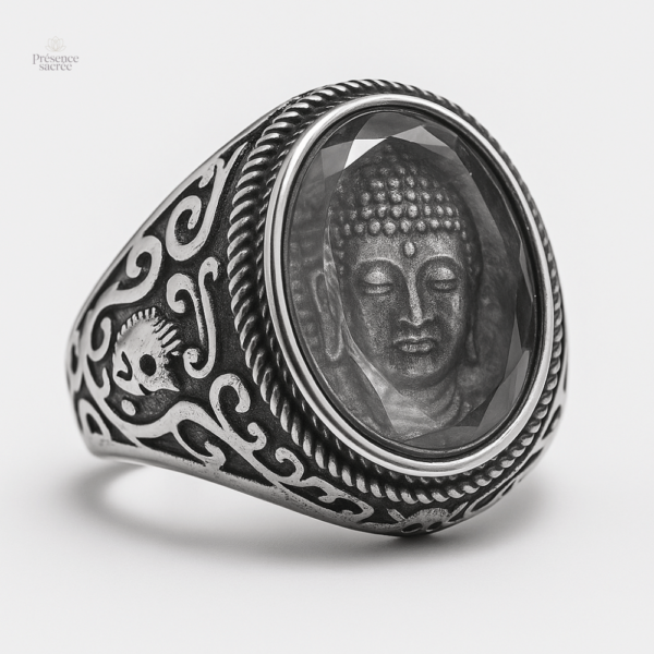 Bague Bouddha en argent thaïlandais