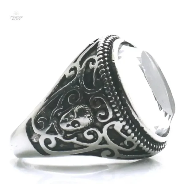 Bague argent avec motif Bouddha délicat