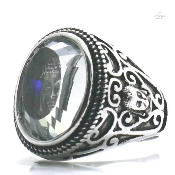 Bijou en argent inspiré de la culture bouddhiste