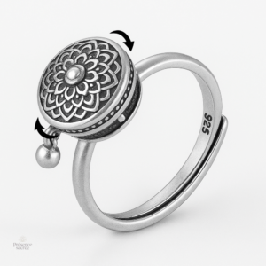 Bague Bouddhiste Antistress, accessoire zen pour apaiser l'esprit