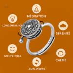 Bague antistress bouddhiste, outil de méditation et relaxation