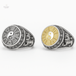 Bague Bouddhiste Homme en motif yin et yang