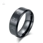 Bague religieuse pour homme, style bouddhiste